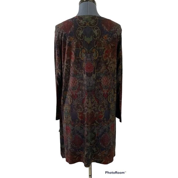 ✨Soft Surroundings Asymmetrical Hem Scoop Neck Paisley Floral Tunic Top✨ - Picture 4 of 6